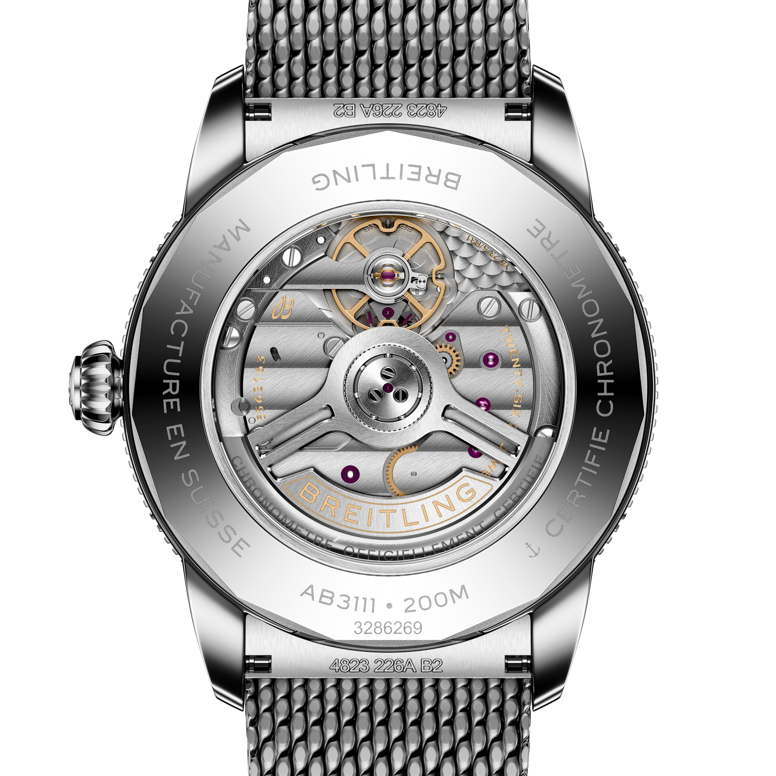 Clear Caseback on Breitling Superocean Heritage B31 Automatic 42 Watch